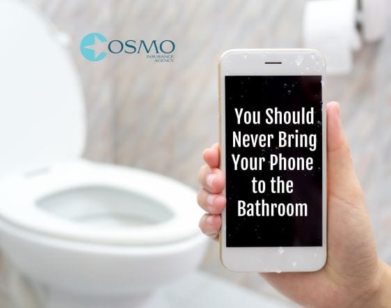 cell phone in bathroom