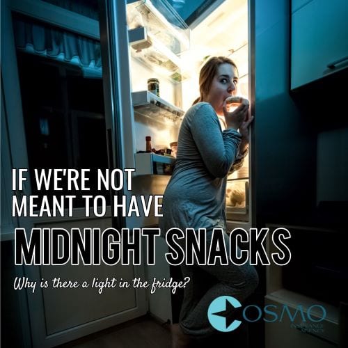 woman snacking at night