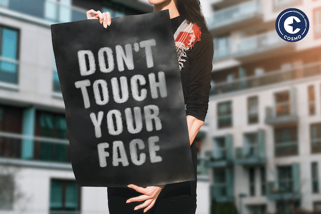sign dont touch your face