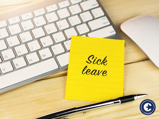 sick leave sticky note