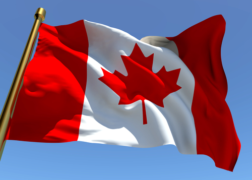 Waving,Flag,Canada